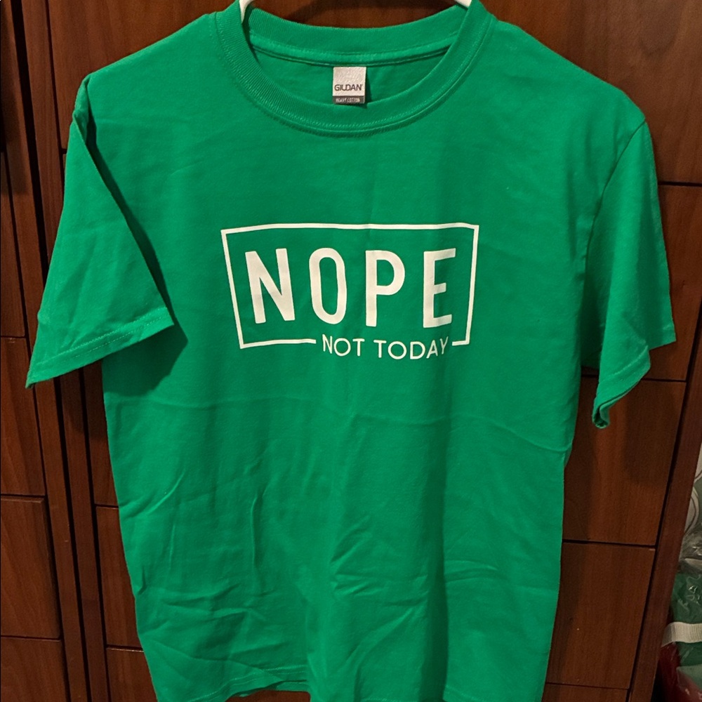 Gildan Green 'Nope Not Today' Tee